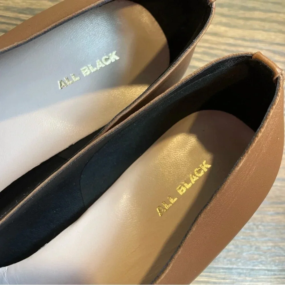 ALL BLACK Classic Leather Pumps Shoes Heels minimalist size EU 40